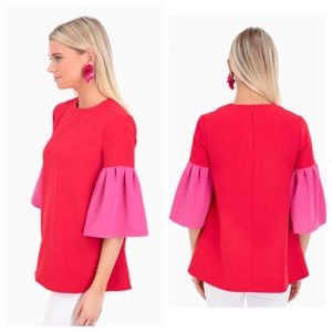 Red Color Block Anderson Swing Top by EDIT Size XS
